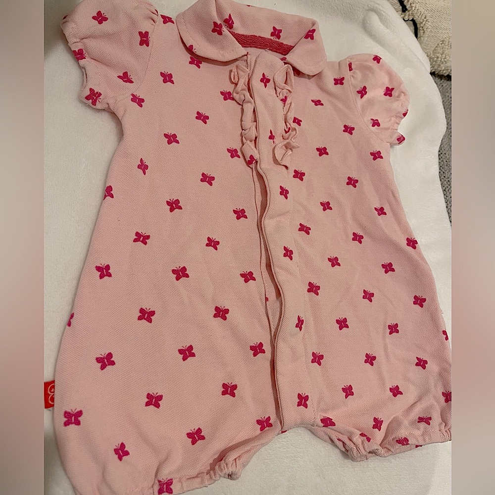 MAGNETIC ME by magnificent baby collared romper baby girl outfit